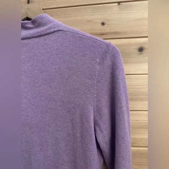 Brunello Cucinelli Size Medium Pink Purple Double Zipper Ruched Cashmere Sweater - Picture 9 of 14